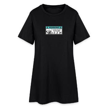 Autocollant Danger Turbo  - Robe T-shirt Femme - noir - Devant