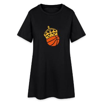 Basketball Krone Crown Couronne - Frauen T-Shirt-Kleid - Schwarz - Vorne
