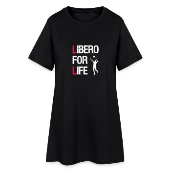 Libero for Life - Frauen T-Shirt-Kleid - Schwarz - Vorne