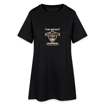Torschuetzen 1986 geboren Fussball kicken - Frauen T-Shirt-Kleid - Schwarz - Vorne