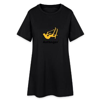 skis - Robe T-shirt Femme - noir - Devant