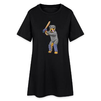 Battes de cricket Rottweiler - Robe T-shirt Femme - noir - Devant