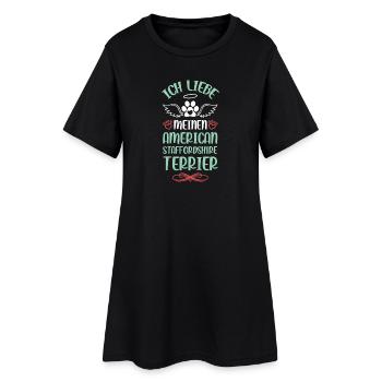 Amour américain du Staffordshire - Robe T-shirt Femme - noir - Devant