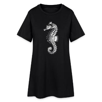 Silhouette complexe d’hippocampe - Robe T-shirt Femme - noir - Devant