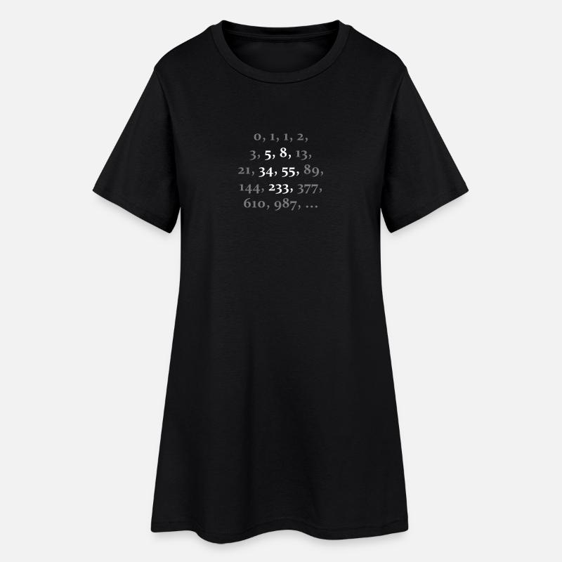 fibonacci sequence (2c) - Women’s T-Shirt Dress - black