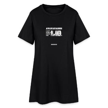 sabotage front black - Frauen T-Shirt-Kleid - Schwarz - Vorne