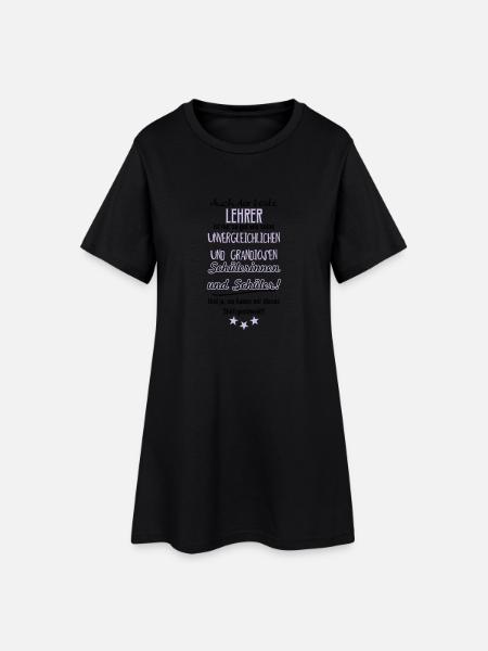 Bester Lehrer Shirt - Frauen T-Shirt-Kleid - Schwarz