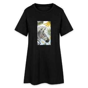 zèbre - Robe T-shirt Femme - noir - Devant