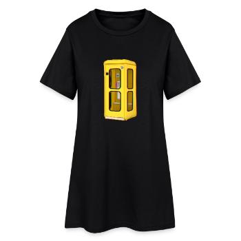 Ancienne cabine téléphonique - TelH78 - Robe T-shirt Femme - noir - Devant