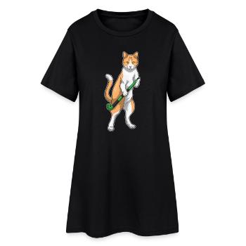 Hockey sur gazon Cat Stick de hockey sur gazon - Robe T-shirt Femme - noir - Devant