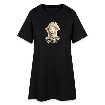 Motif de mouton fou - Robe T-shirt Femme - noir - Devant
