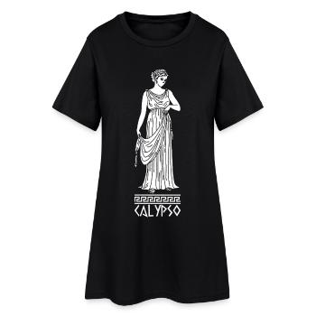 Calypso (blanc) - Robe T-shirt Femme - noir - Devant