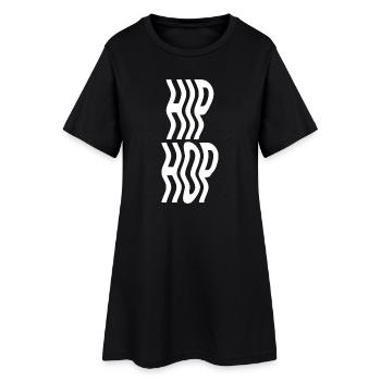 Hip Hop Waves design audacieux musique logo - Robe T-shirt Femme - noir - Devant