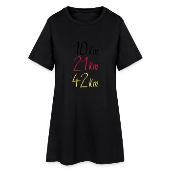 distance de course 10km 21km 42km Allemagne - Robe T-shirt Femme - noir - Devant