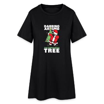 Drôle Dabbing Santa Claus Santa Dab Gift - Robe T-shirt Femme - noir - Devant