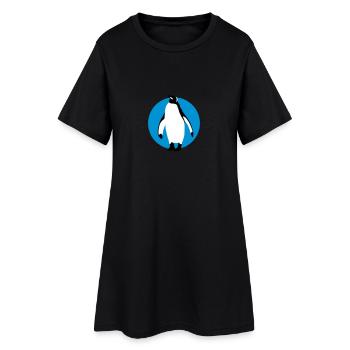 pinguin_032013_b_3c - Robe T-shirt Femme - noir - Devant
