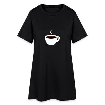 Tasse à café - Robe T-shirt Femme - noir - Devant