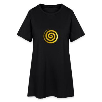 Spirale d'or - Robe T-shirt Femme - noir - Devant