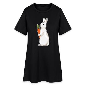 Carotte de lapin - Robe T-shirt Femme - noir - Devant