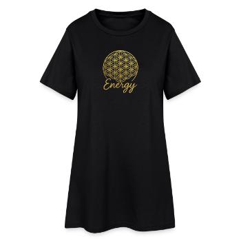 Énergie Amour - Robe T-shirt Femme - noir - Devant
