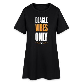 Beagle Vibes Uniquement de la Bonne Humeur - Robe T-shirt Femme - noir - Devant