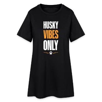 Husky Vibes uniquement - Robe T-shirt Femme - noir - Devant