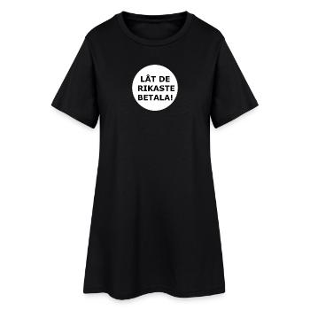 Lass die Reichsten zahlen! (Weißer Kreis) - Frauen T-Shirt-Kleid - Schwarz - Vorne
