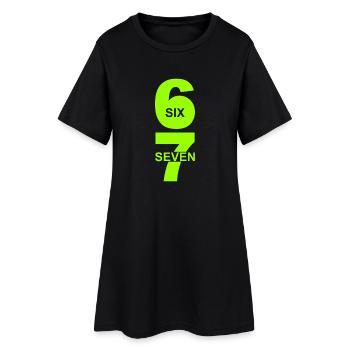 Six Seven - 67 - Faute de frappe - Mème - Basket - 6-7 - Robe T-shirt Femme - noir - Devant