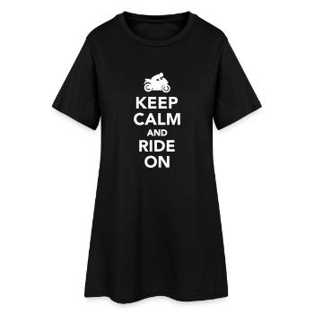 Keep calm and ride on - Women’s T-Shirt Dress - black - Front
