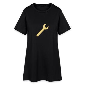 clef,Outil,Marteau,Pince,travail - Robe T-shirt Femme - noir - Devant