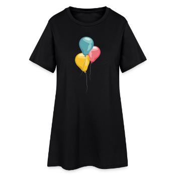 luftballon balloon symbol Logo colors Farben - Frauen T-Shirt-Kleid - Schwarz - Vorne