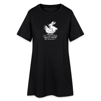 Osterhase und Hühnchen Duo - Frauen T-Shirt-Kleid - Schwarz - Vorne