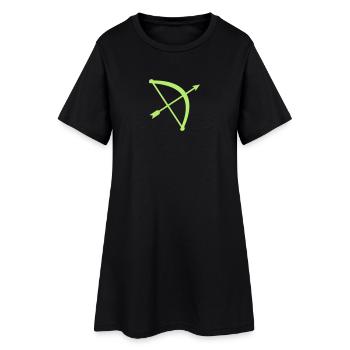 Flèche Arc - Robe T-shirt Femme - noir - Devant