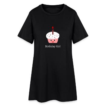 birthday girl - Robe T-shirt Femme - noir - Devant