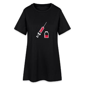 Seringue - Robe T-shirt Femme - noir - Devant