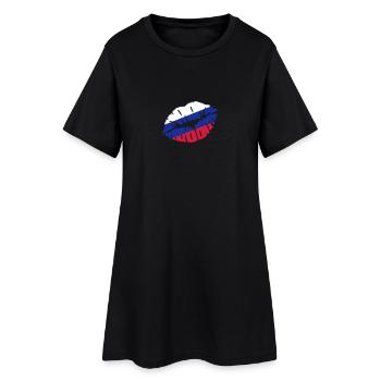 Russie - Robe T-shirt Femme - noir - Devant