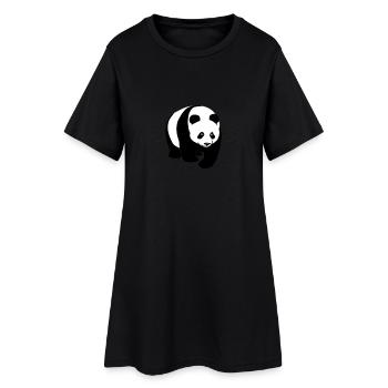 panda teddy bear cute animal t-shirt - Women’s T-Shirt Dress - black - Front