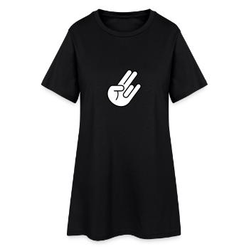 JDM main 2c - Robe T-shirt Femme - noir - Devant