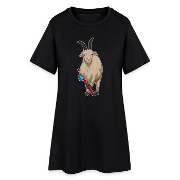 Croquant de hockey sur gazon Goat - Robe T-shirt Femme - noir - Devant
