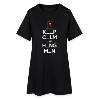Garder son calme et bourreau - Robe T-shirt Femme - noir - Devant