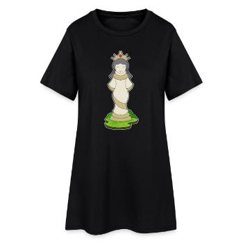 Chess Piece Queen Chess - Women’s T-Shirt Dress - black - Front