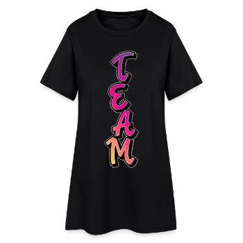 Équipe - Robe T-shirt Femme - noir - Devant