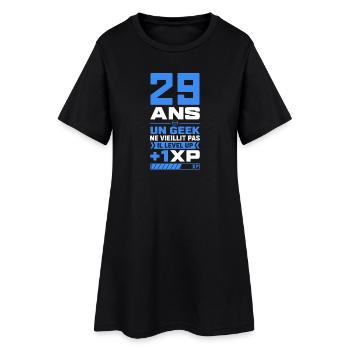 29 Ans Humour Geek 29 Ans Anniversaire Gamer - Robe T-shirt Femme - noir - Devant