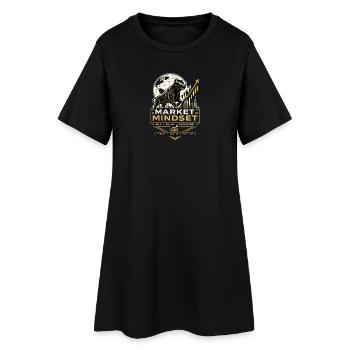 Börse Finanzen Bank Investment Trading  - Frauen T-Shirt-Kleid - Schwarz - Vorne