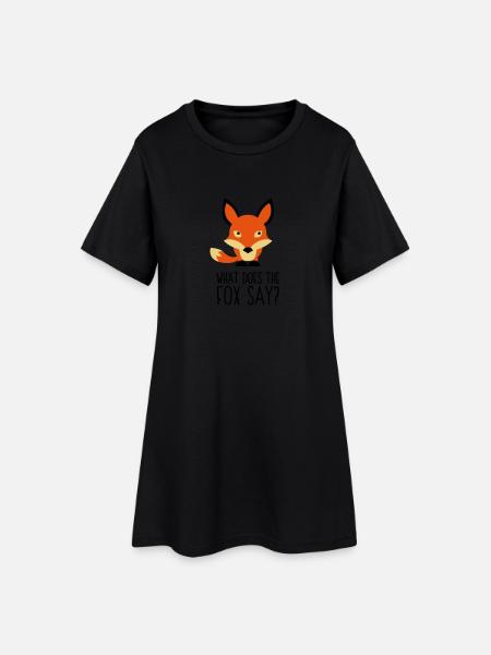 Was hat der Fuchs gesagt? - Frauen T-Shirt-Kleid - Schwarz