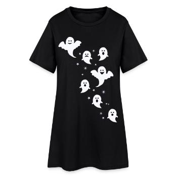 Fantômes Fantômes Ghost Hour Cadeau effrayant - Robe T-shirt Femme - noir - Devant