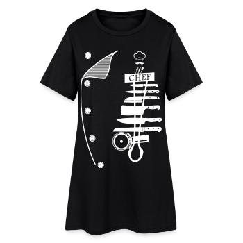 Cuire - Robe T-shirt Femme - noir - Devant