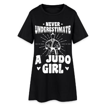 Judoka féminine - Robe T-shirt Femme - noir - Devant
