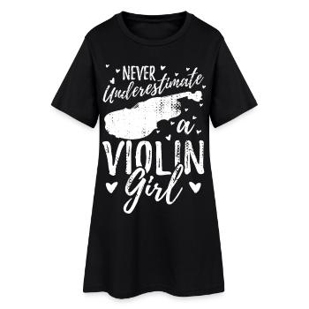 Fille de violon - Robe T-shirt Femme - noir - Devant