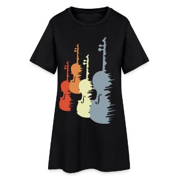Croquis de violon - Robe T-shirt Femme - noir - Devant